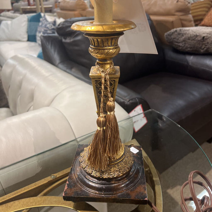 Gold Antique Floral Lamp