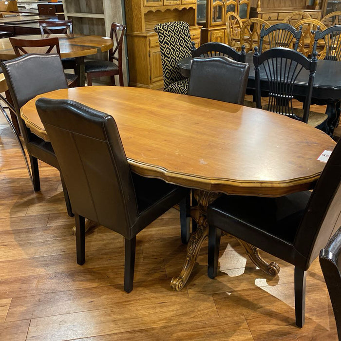 Orange Oak Dining Room Table