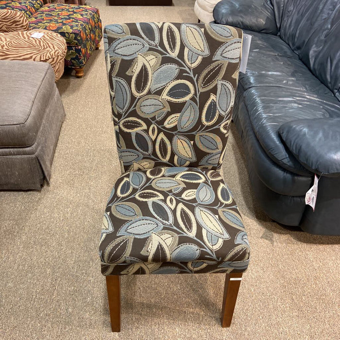 Fabric Chair w/ Leaf Pattern