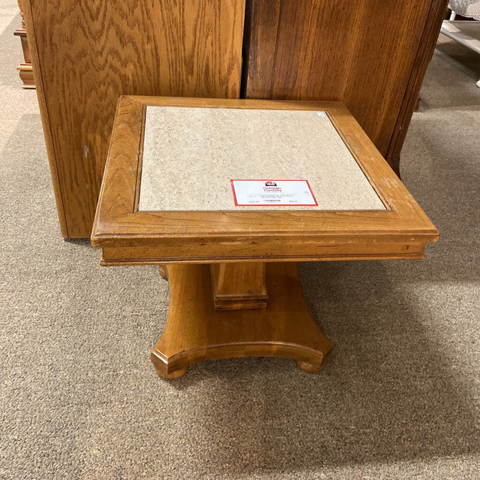 Sm Marble Top End Table