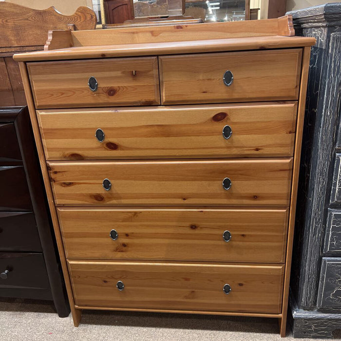 6 Drawer Pine Tallboy Dresser