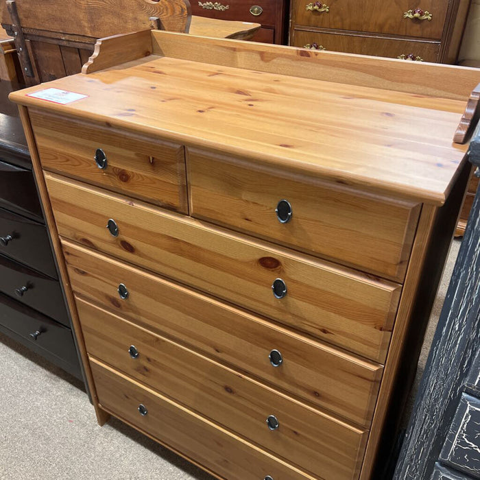 6 Drawer Pine Tallboy Dresser