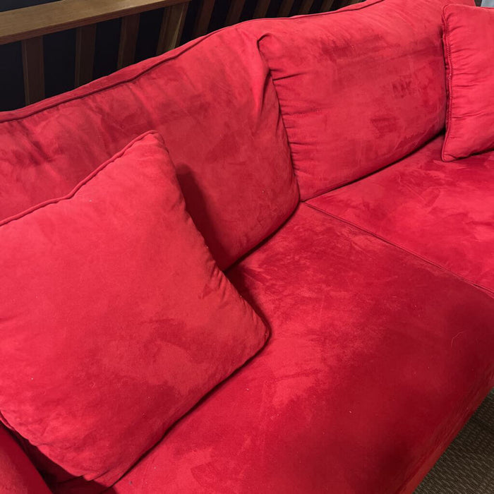 Red Fabric Sleeper Sofa(CHH)