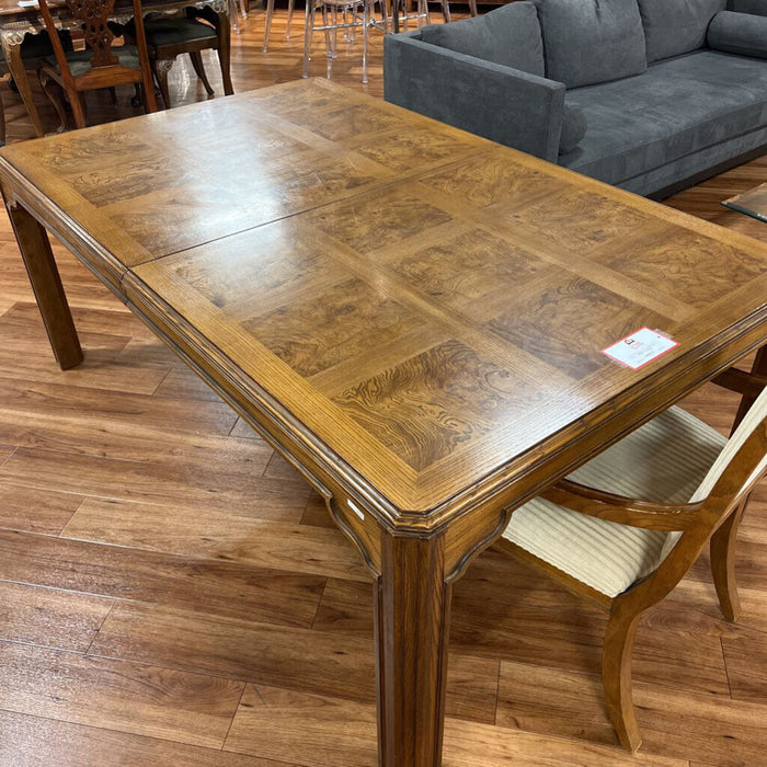 Ethan Allen DR Table + 6 Chairs + 3L