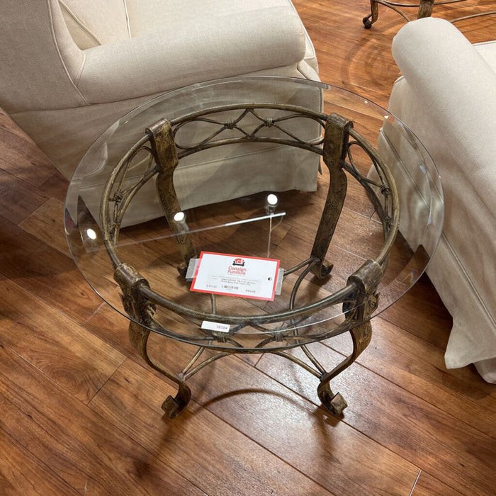 GT Bronze Metal Base End Table