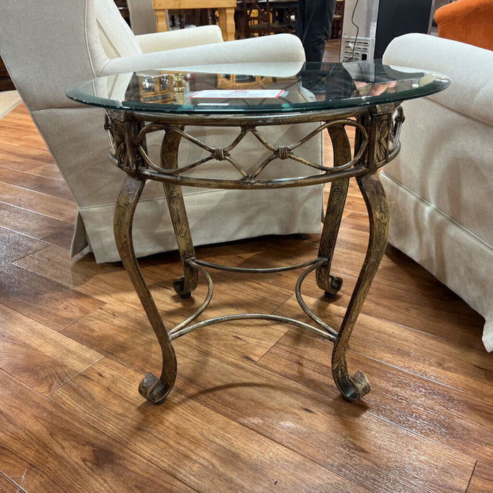 GT Bronze Metal Base End Table