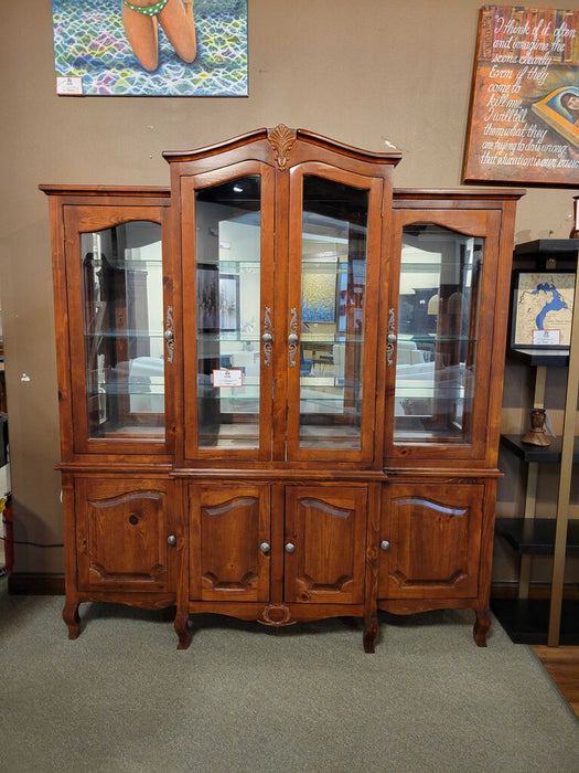 2PC DW Glass Hutch