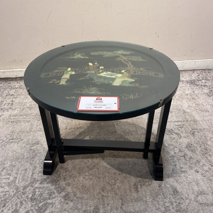 Oriental Black Round Tilt Table