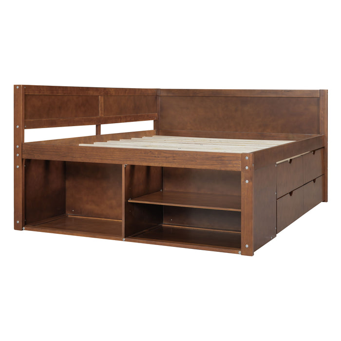Daybed With Drawers And Shelves