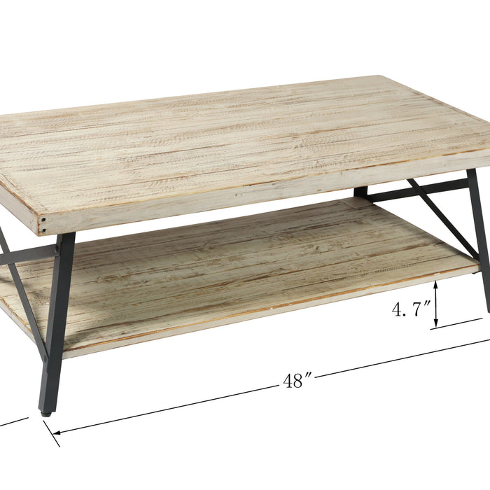 Chandler - Cocktail Table - Whitewash