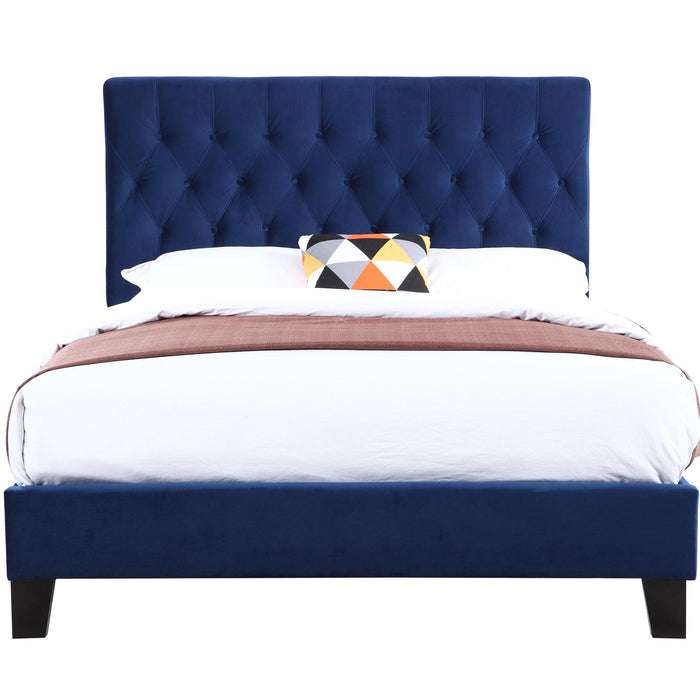 Amelia - Full Upholstered Bed - Navy