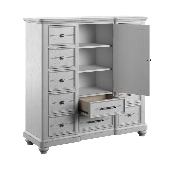 Mariano - 12 Drawer Master Chest With Cabinet - Gray