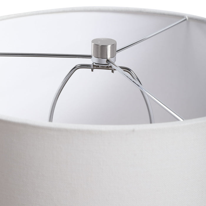 Dakota - Crackle Table Lamp - White