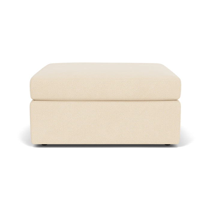 Sky - Stationary Square Cocktail Ottoman - Light Brown