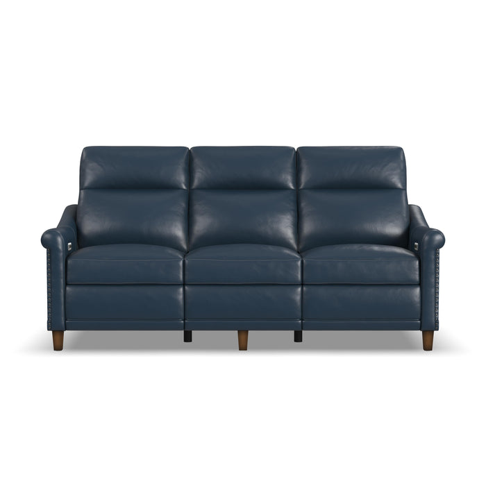 Elizabeth - Power Reclining Sofa With Power Headrests - Blue