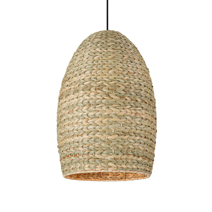 Cardamom - 1 Light Woven Rope Pendant - Beige