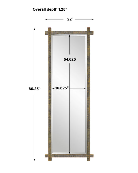 Abanu - Ribbed Gold Dressing Mirror