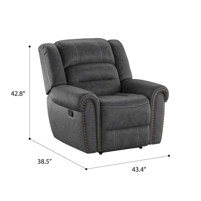 Baldwin - Gliding Recliner - Slate Gray