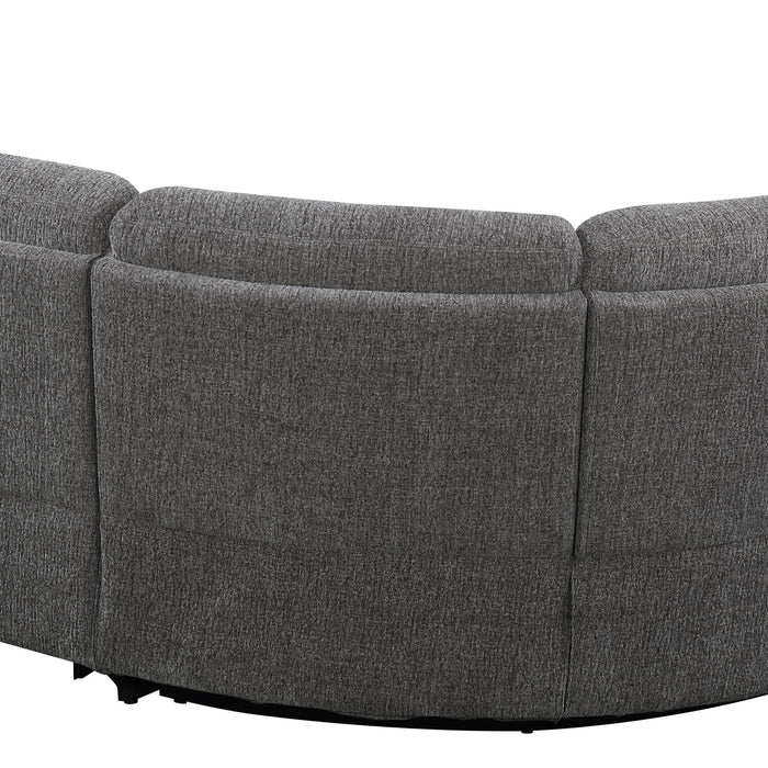 Aurora - 3 Piece Sleeper Sectional - Lunar Gray