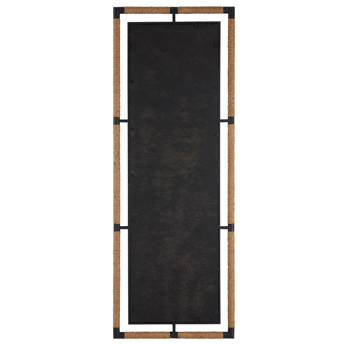 Melville - Iron & Rope Tall Mirror - Light Brown