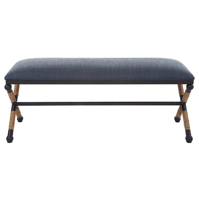 Firth - Rustic Bench - Navy