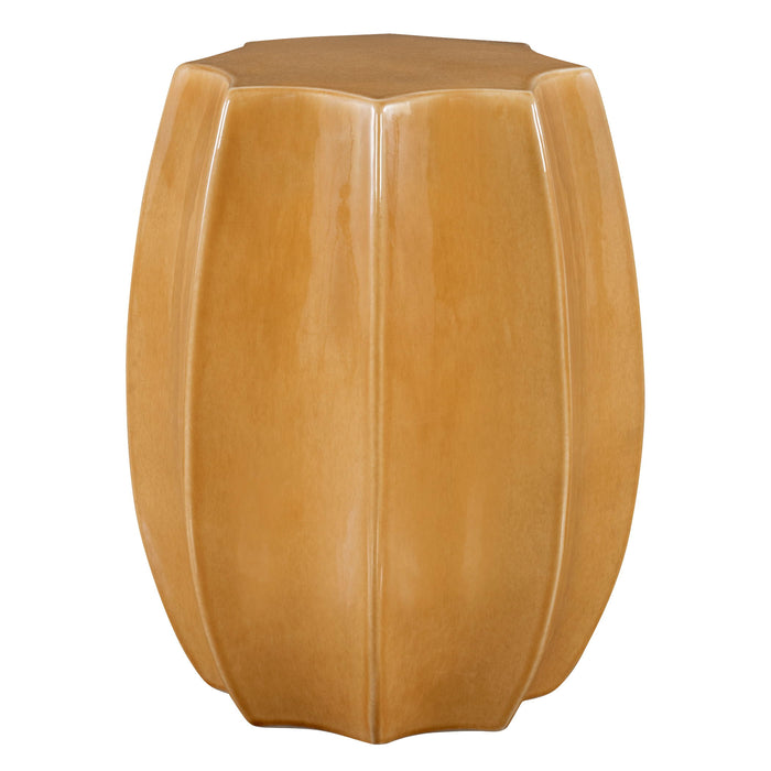 Sunrise - Amber Gloss Scalloped Garden Stool