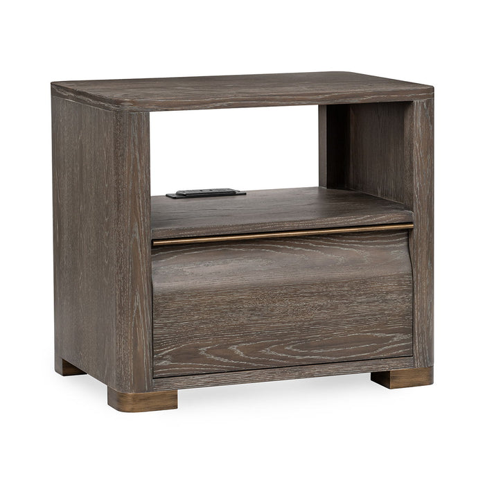 Newbury - 1 Drawers Nightstand - Mocha Brown