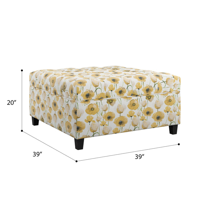 Celia - Storage Ottoman - Golden Poppy