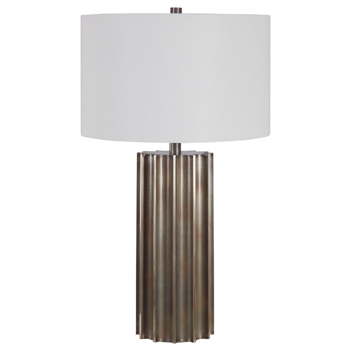 Khalio - Gun Metal Table Lamp - Dark Brown