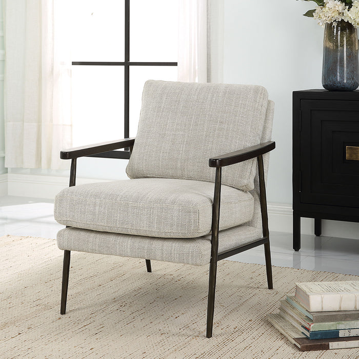 Sebastian - Cast Iron Accent Chair - Gray