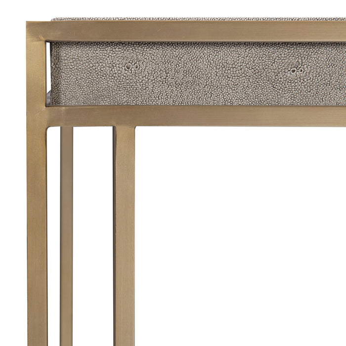 Cardew - Modern Console Table - Pearl Silver & Gold