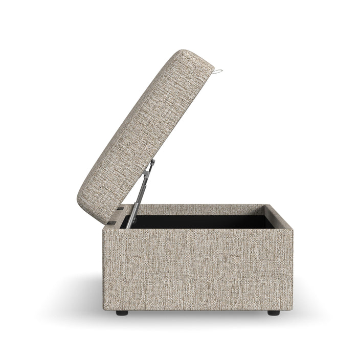 Sky - Storage Ottoman - Pearl Silver