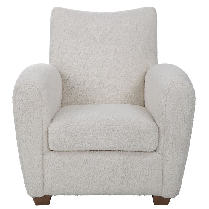 Teddy - Shearling Accent Chair - White