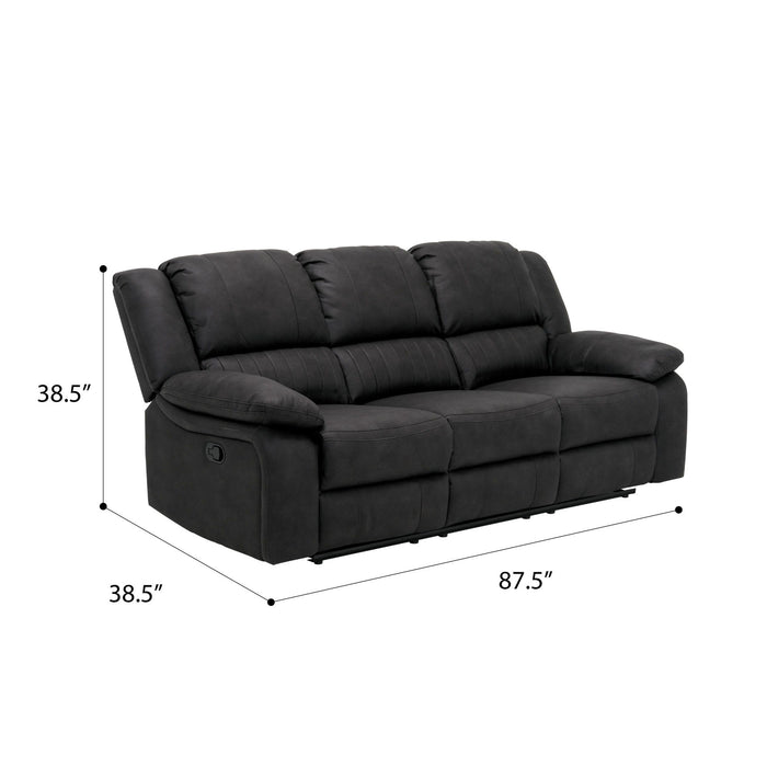 Navaro - Reclining Sofa - Black Licorice