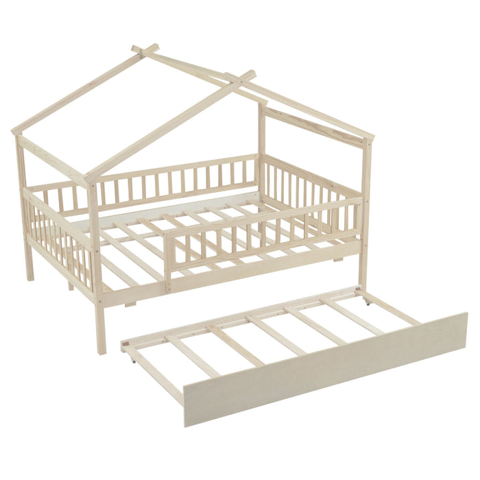Creativity House Bed With Twin Size Trundle