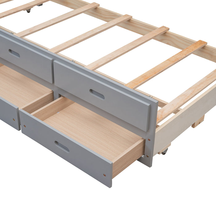 Bunk Bed With Twin Size Trundle And Drawers