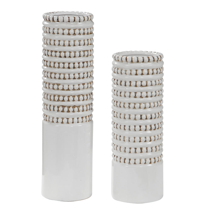 Angelou - Vases (Set of 2) - White