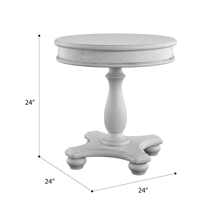 New Haven - Round End Table - Oyster Shell