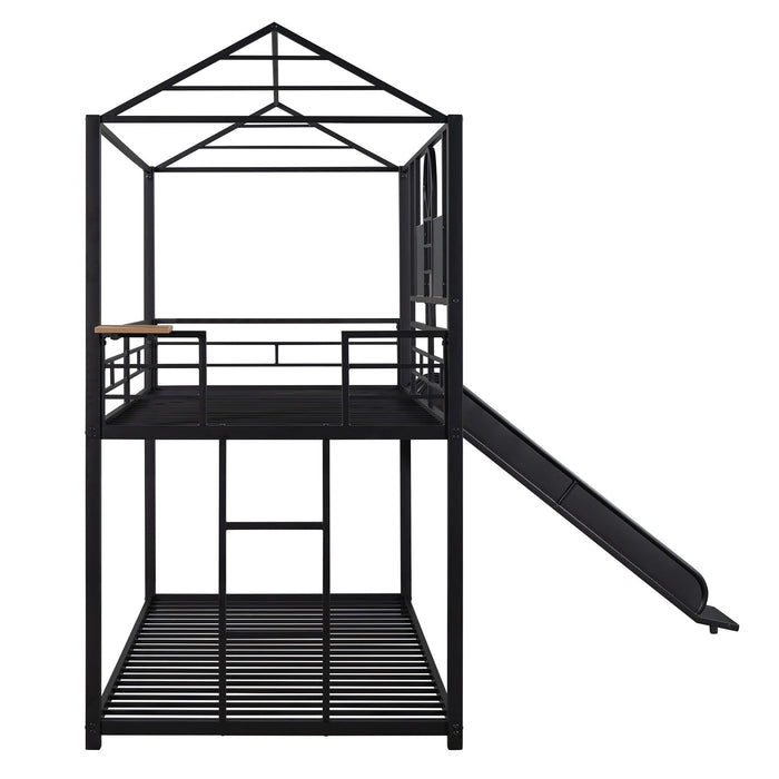 Metal Bunk Bed, Metal Housebed With Slide