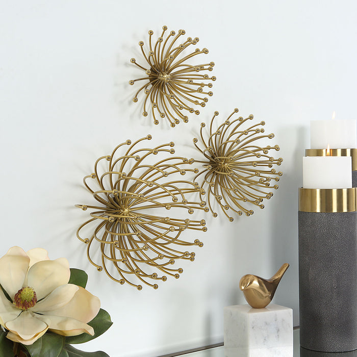 Aga - Gold Metal Wall Decor (Set of 3)