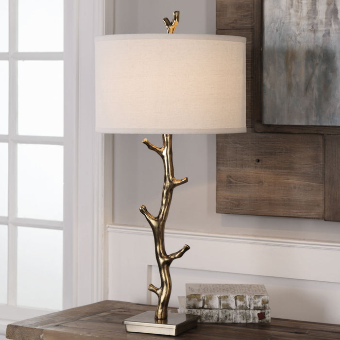 Javor - Tree Branch Table Lamp - Gold