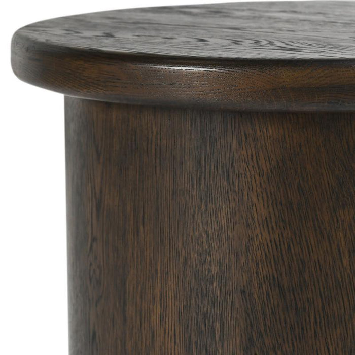 Runa - Oak Veneer End Table - Coffee Brown