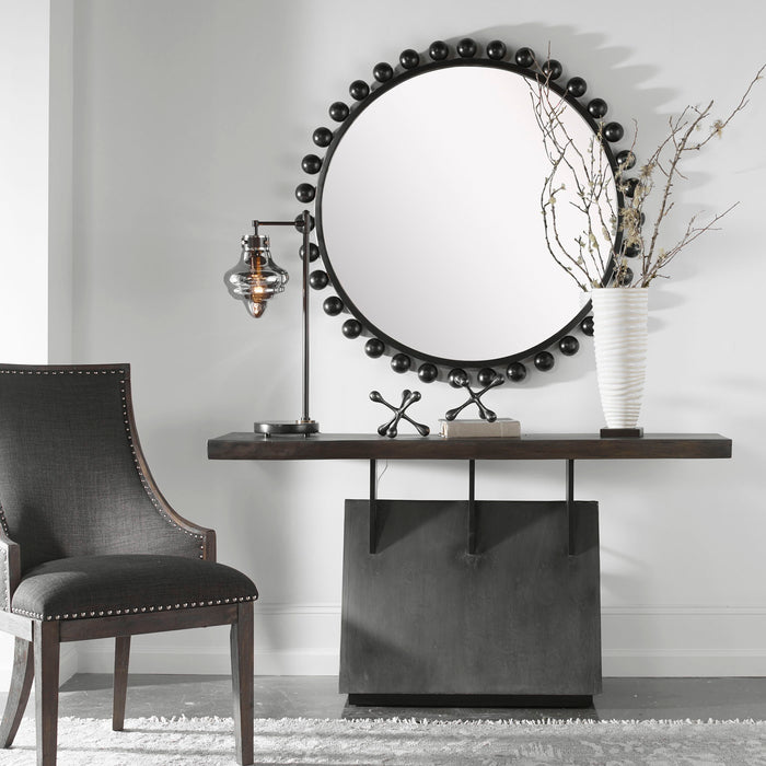 Vessel - Industrial Console Table - Dark Brown & Dark Gray