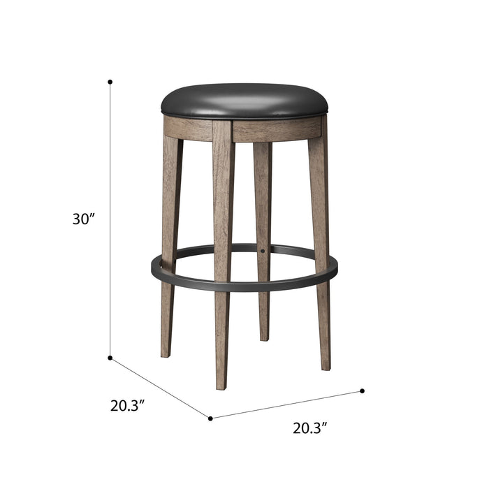 Benton - Backless Bar Stool - Brown / Dark