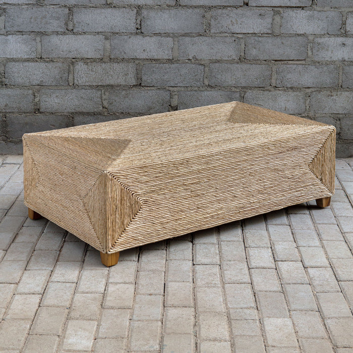 Rora - Woven Coffee Table - Light Brown