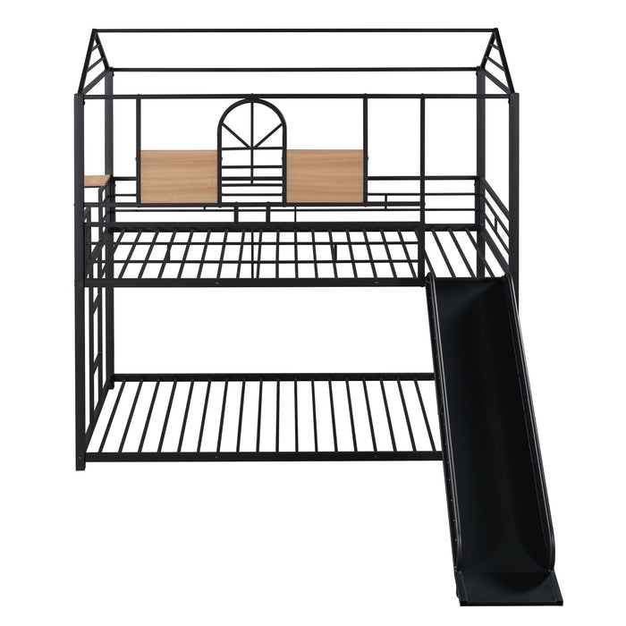 Metal Bunk Bed, Metal Housebed With Slide