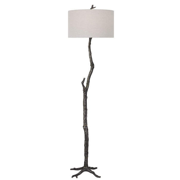 Spruce - Rustic Floor Lamp - Black