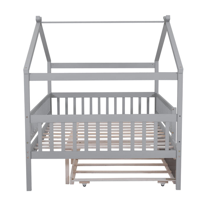Creativity House Bed With Twin Size Trundle