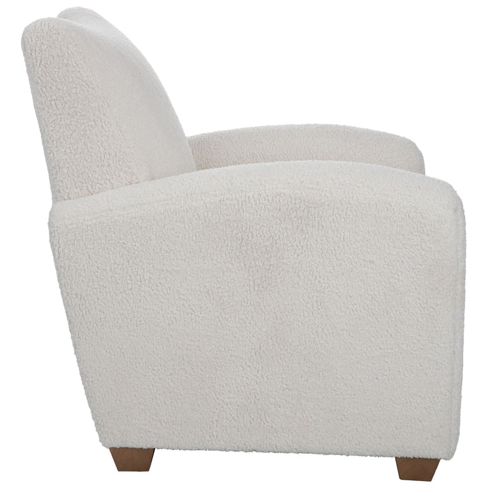 Teddy - Shearling Accent Chair - White