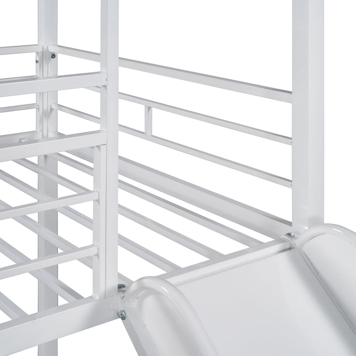 Metal Bunk Bed, Metal Housebed With Slide
